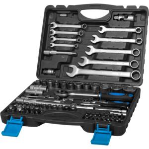 82 PCS SOCKET SET 1/4”, 1/2” DRIVE, 4 - 32 MM, COMBINATION SPANNERS 8-22 MM 58082